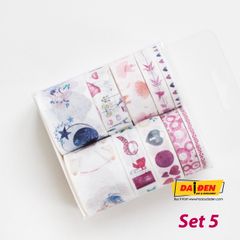 Washi Tape Bộ 10 Cuộn Phong Cách