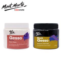 [DA ĐEN] Sơn Lót Nền Vẽ Gesso Mont Marte 500ml