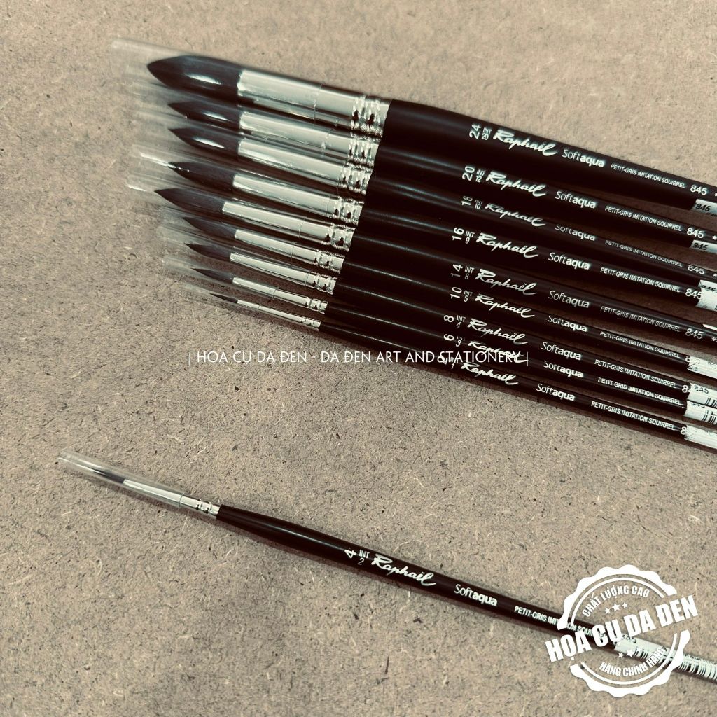 [DA ĐEN] Cọ Tròn Raphael 845 SoftAqua | Raphael 845 Softaqua Synthetic Brush - Round