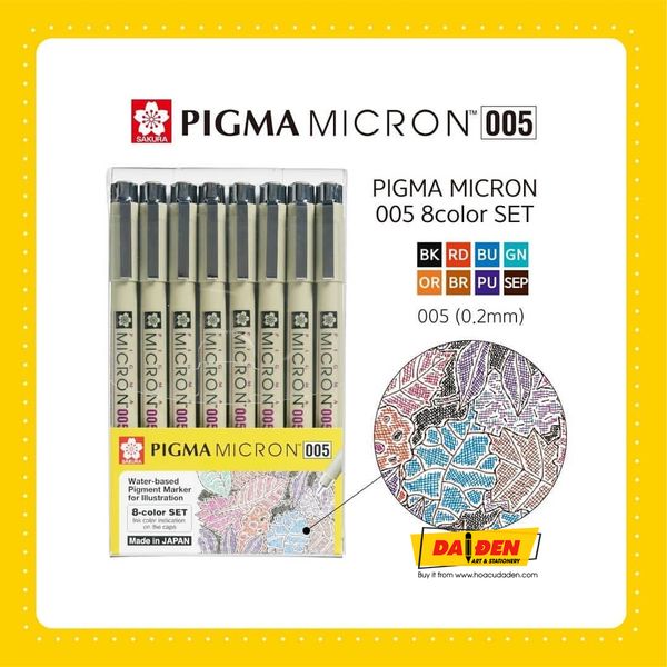 Bộ 8 Màu Sakura 005 Pigma Micron