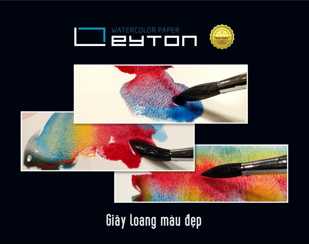 Giấy Vẽ Màu Nước LEYTON 100% Cotton