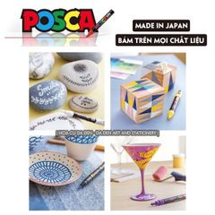 [DA ĐEN] Bộ Bút Vẽ Cao Cấp Uni Posca 1M 3M 5M