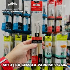 [DA ĐEN] Set 3 Cọ Gesso & Vernish Pebeo Pébéo