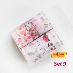 Washi Tape Bộ 10 Cuộn Phong Cách