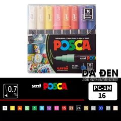 [DA ĐEN] Bộ Bút Vẽ Cao Cấp Uni Posca 1M 3M 5M