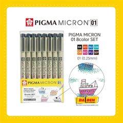 Bộ 8 Màu Sakura 01 Pigma Micron