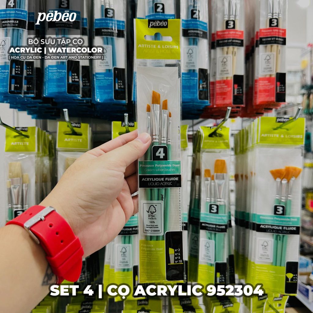 [DA ĐEN] Set Cọ Acrylic Pebeo Pébéo