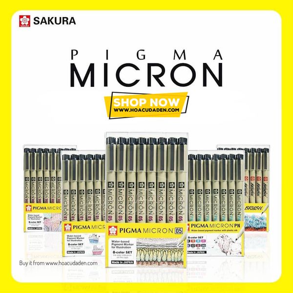 Bộ Full Nét Bút Line MICRON SAKURA Chính Hãng