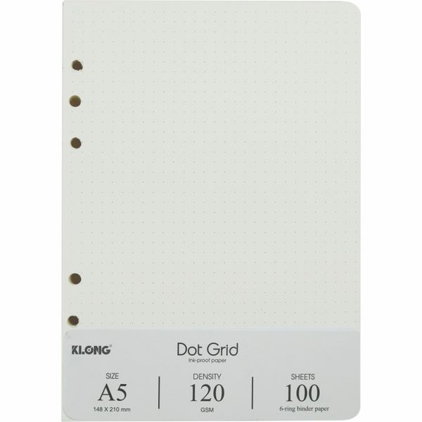KLONG Ruột Sổ Còng Dot Grid A5 - 100 Tờ; MS: 997