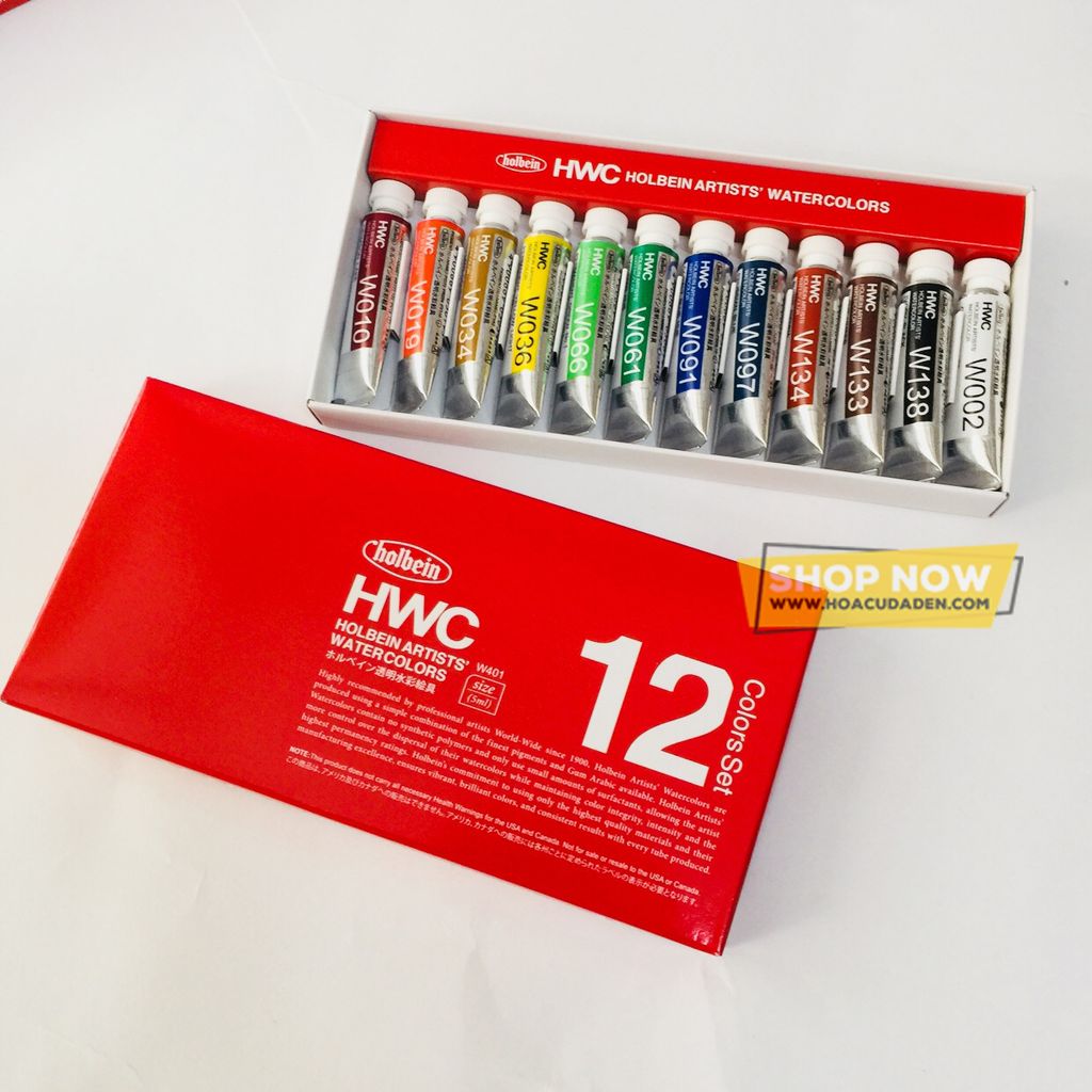 Màu nước HOLBEIN ARTIST WATERCOLOR 12 màu 5ml