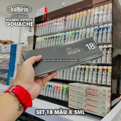 [DA ĐEN] Màu Artists Gouache Holbein - Set 12/18 Màu 5ml