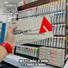 [DA ĐEN] Màu Acrylic Gouache Holbein - Set 5/12/14/18/24 Màu 20ml