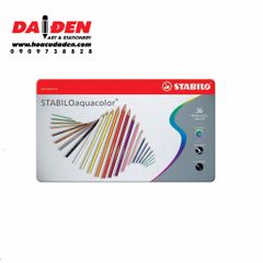 Chì Màu Nước Stabilo Aquacolor 36 Màu Hộp Sắt