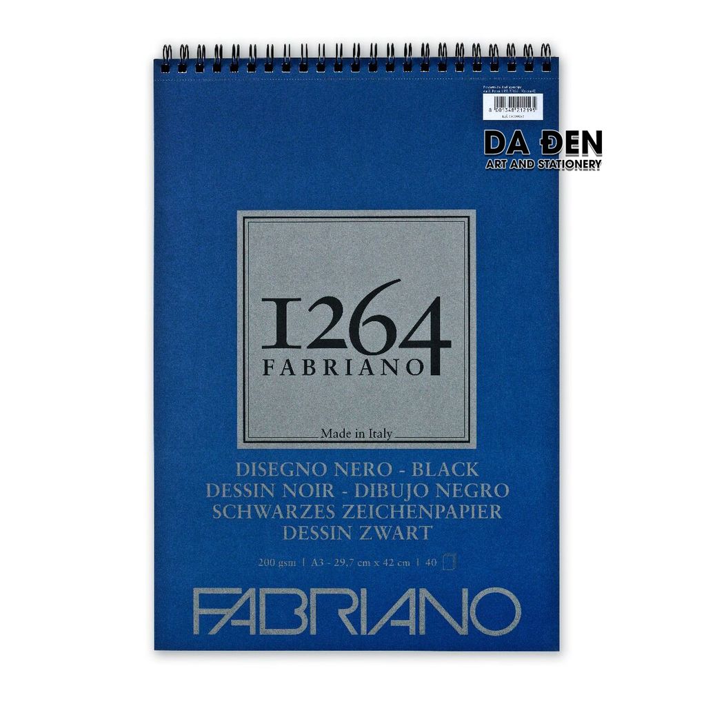 Sổ Fabriano 1264 Giấy Đen A3 200g/m²