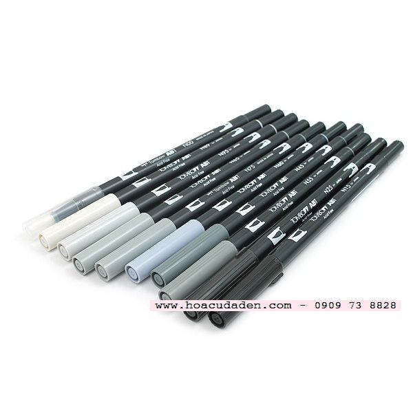 ABT Dual Brush Pen Set 10 Grayscale