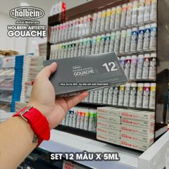 [DA ĐEN] Màu Artists Gouache Holbein - Set 12/18 Màu 5ml