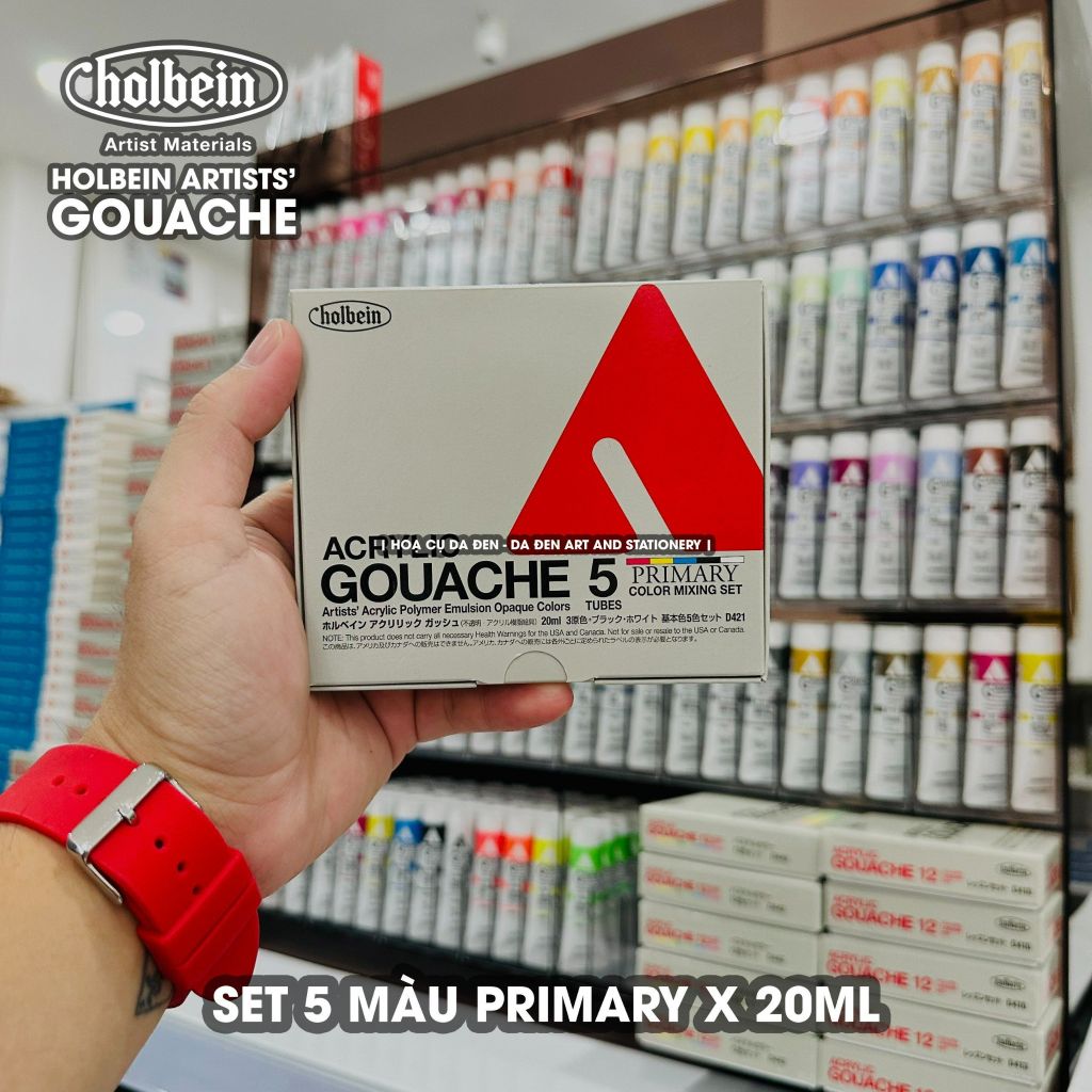 [DA ĐEN] Màu Acrylic Gouache Holbein - Set 5/12/14/18/24 Màu 20ml