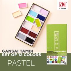 Bộ 12 Màu Gansai Tambi Phiên Bản Pastel