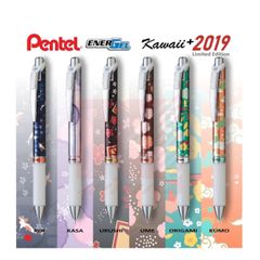 Bút Gel Nhanh Khô Pentel Energel Phiên Bản Kawaii (Mực Xanh)