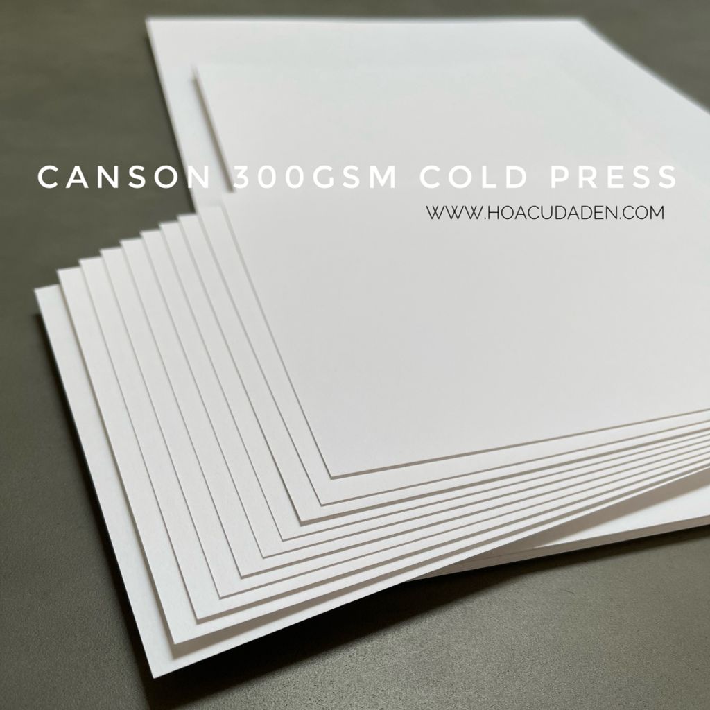 Giấy Canson Dày 300gsm Cold Press Tệp 10 Tờ