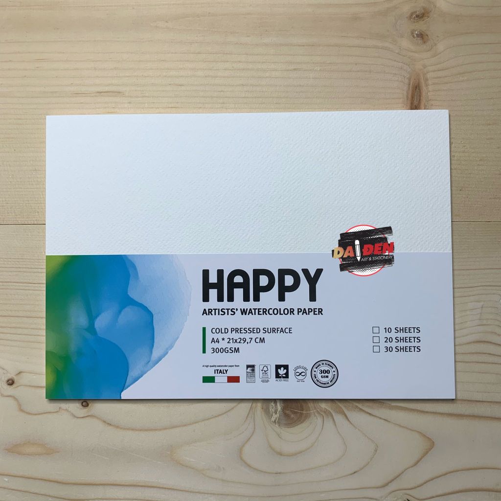 Giấy Vẽ Màu Nước 300gsm Happy Art