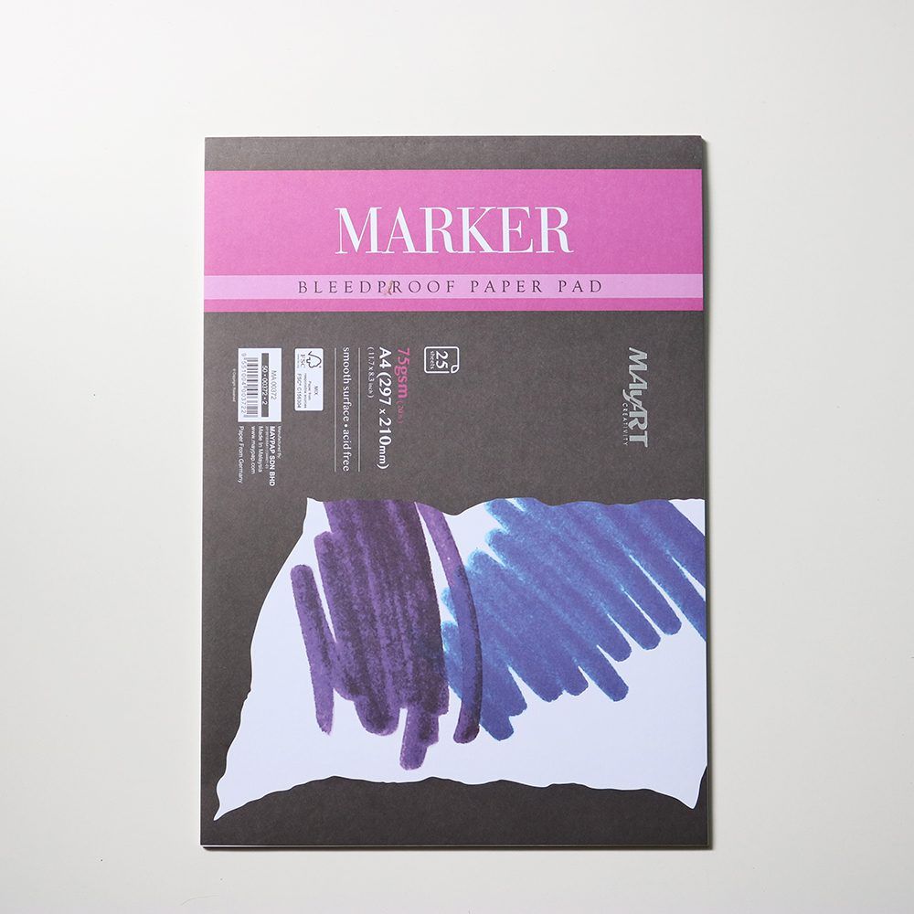 Mayart - Marker Bleedproof Pad A4 75gsm 25 Tờ