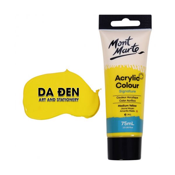 Mont Marte Acrylic Colour 75ml (2.54oz) - Medium Yellow