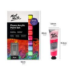 Màu Acrylic Neon Bộ 8 Màu 36ml Mont Marte