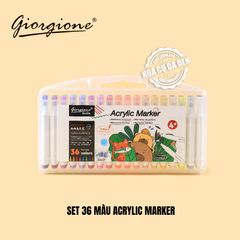 [DA ĐEN] Bộ Bút Sơn Acrylic Marker Giorgione G-AM-BS12 Bộ 12/24/36/48 Màu