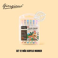 [DA ĐEN] Bộ Bút Sơn Acrylic Marker Giorgione G-AM-BS12 Bộ 12/24/36/48 Màu