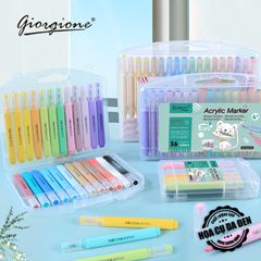 [DA ĐEN] Bộ Bút Sơn Acrylic Marker Giorgione G-AM-MK12 Bộ 12/24/36/48/60 Màu