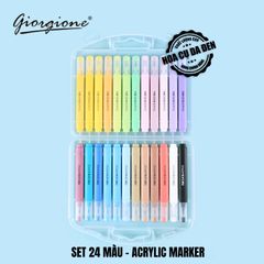 [DA ĐEN] Bộ Bút Sơn Acrylic Marker Giorgione G-AM-MK12 Bộ 12/24/36/48/60 Màu