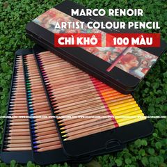 Chì Màu Khô | MARCO RENOIR 100 Màu Hộp Thiếc