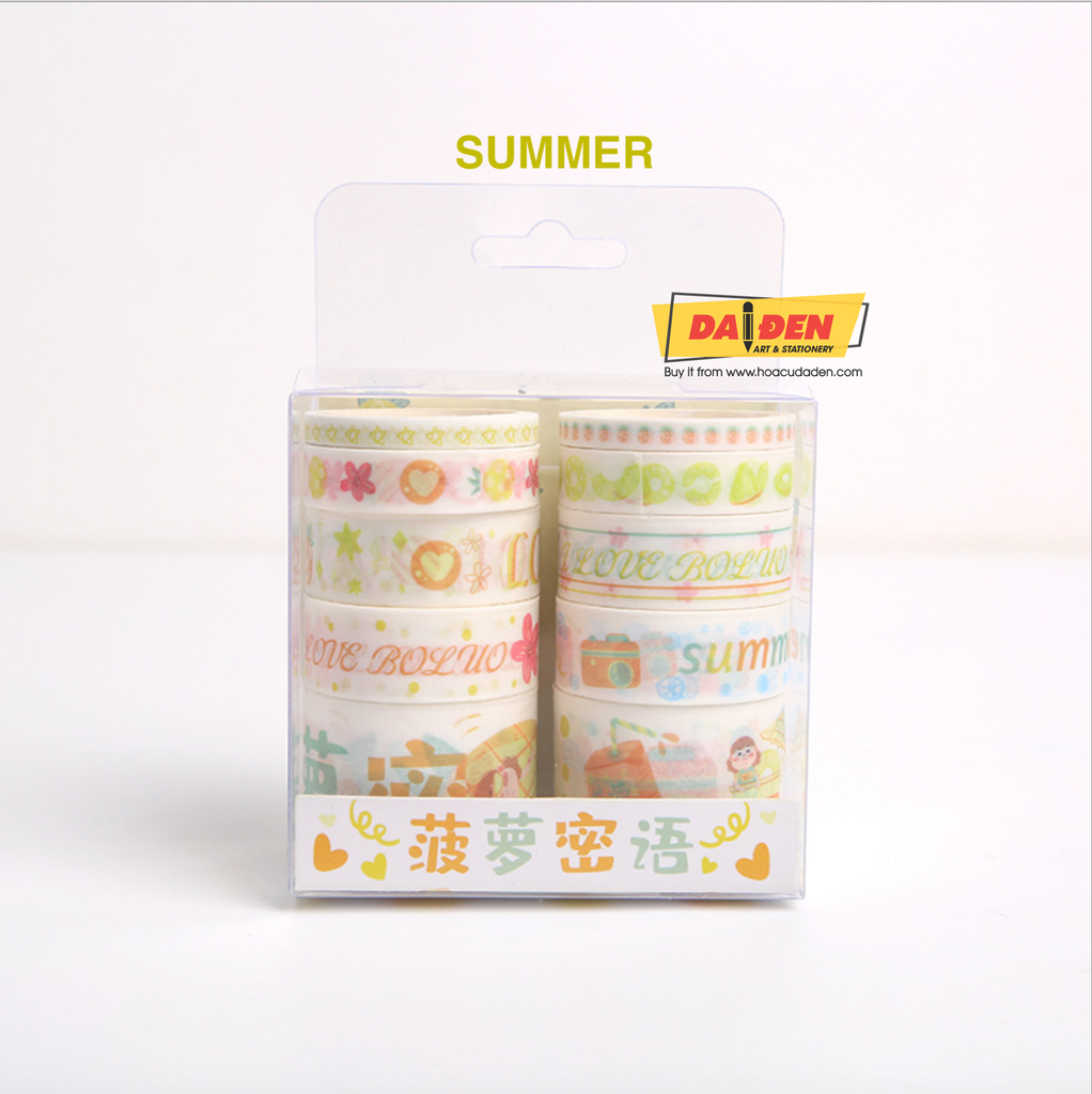 Washi Tape Bộ 10 Cuộn Trái Cây