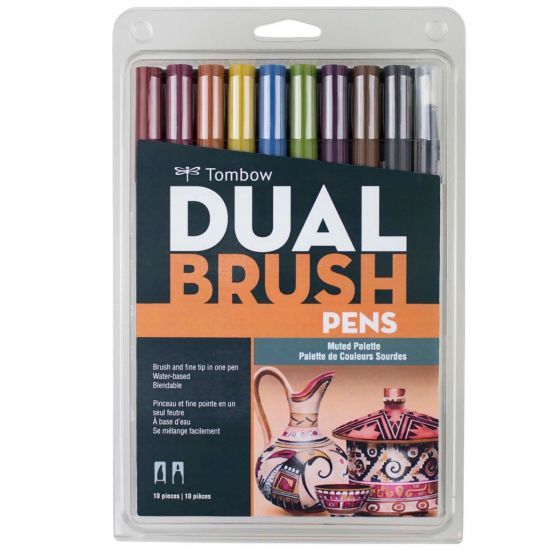 ABT Dual Brush Pen Set 10 Muted