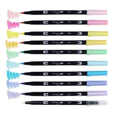 ABT Dual Brush Pen Set 10 Pastel