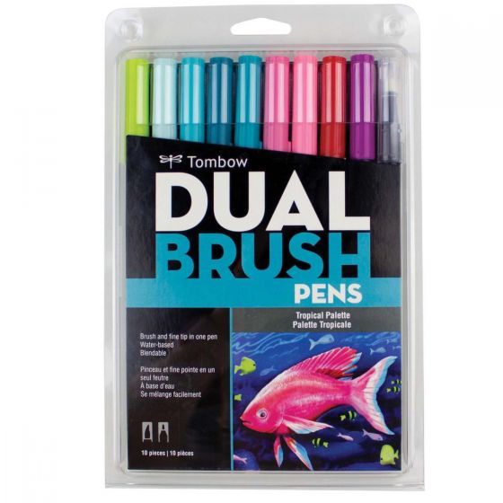ABT Dual Brush Pen Set 10 Tropical