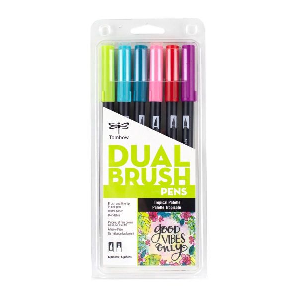 ABT Dual Brush Pen Set 6 Tropical