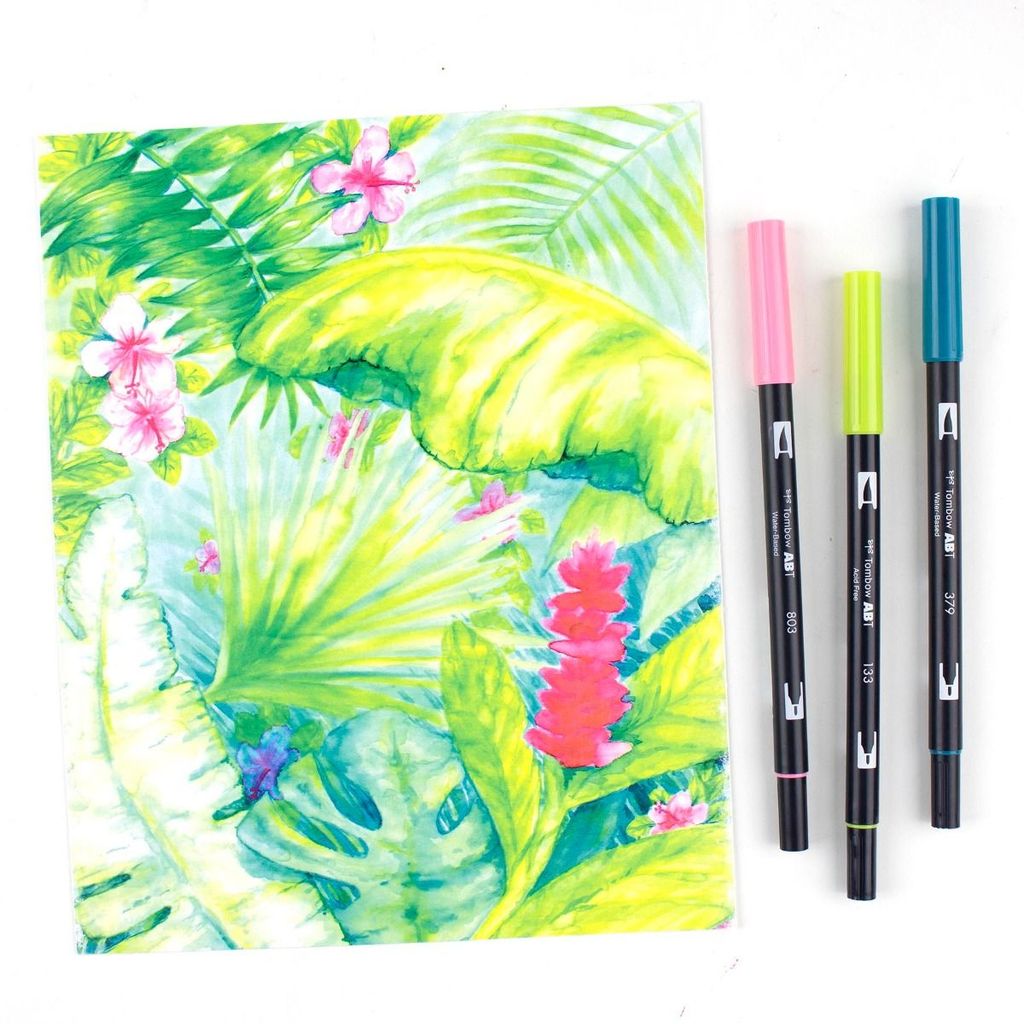 ABT Dual Brush Pen Set 6 Tropical