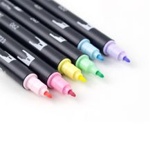 ABT Dual Brush Pen Set 6 Pastel