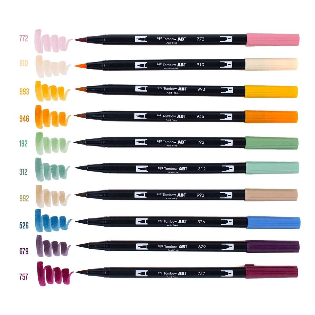 ABT Dual Brush Pen Set 10 Cottage