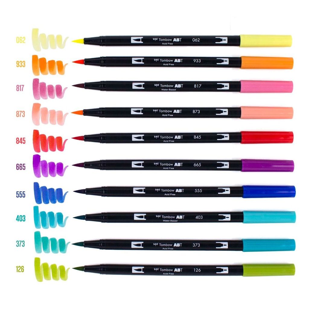 ABT Dual Brush Pen Set 10 Retro