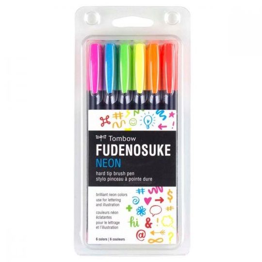 Bộ 6 Màu Neon Fudenosuke TomBow