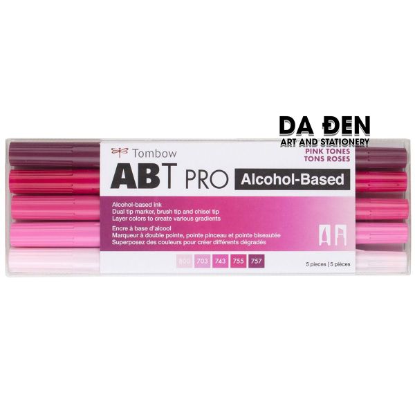Bộ 5 Bút Dual Marker Tombow ABT Pro - Pink Tones