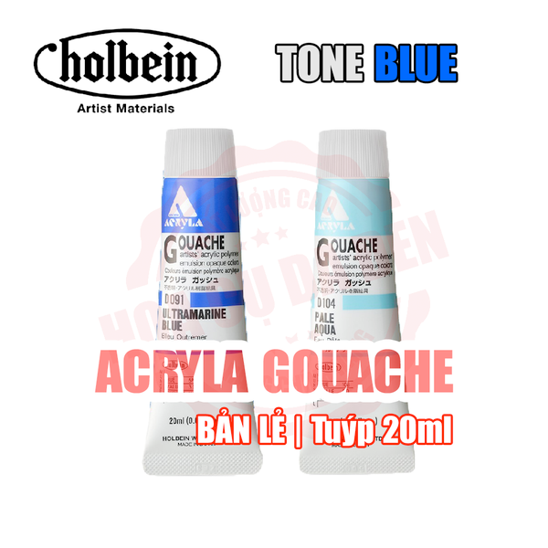 TONE BLUE | Màu Acryla Gouache Holbein | Tuýp 20ml