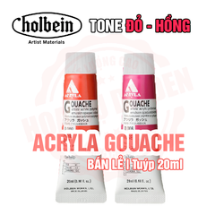 TONE ĐỎ HỒNG | Màu Acryla Gouache Holbein | Tuýp 20ml