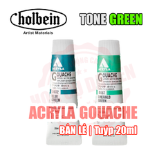 TONE GREEN | Màu Acryla Gouache Holbein | Tuýp 20ml