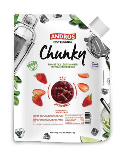 Mứt trái cây Chunky Andros vị Dâu