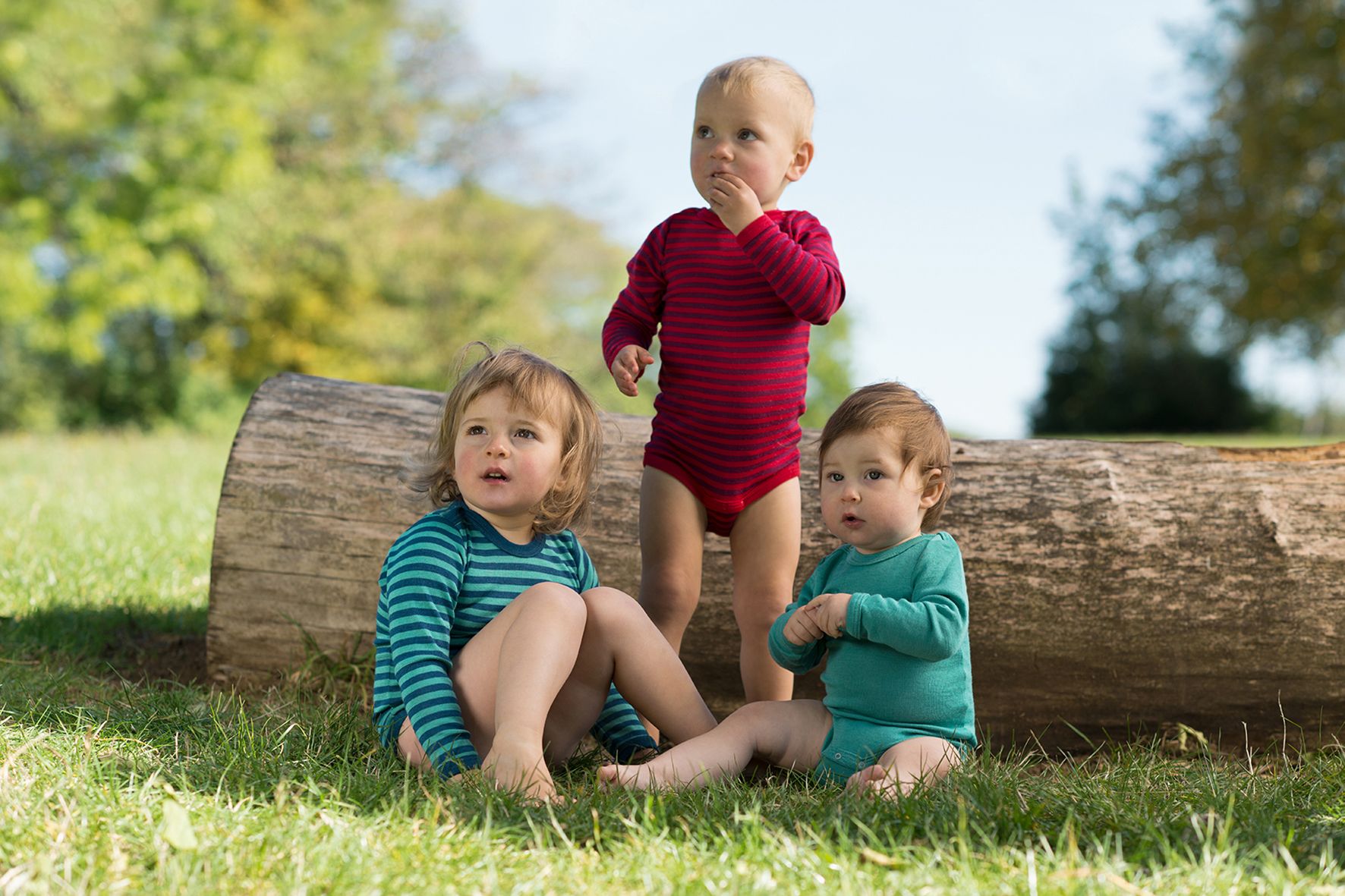 ENGEL Bodysuit dài tay nút vai 70% Merino wool 30% Silk Kingfisher