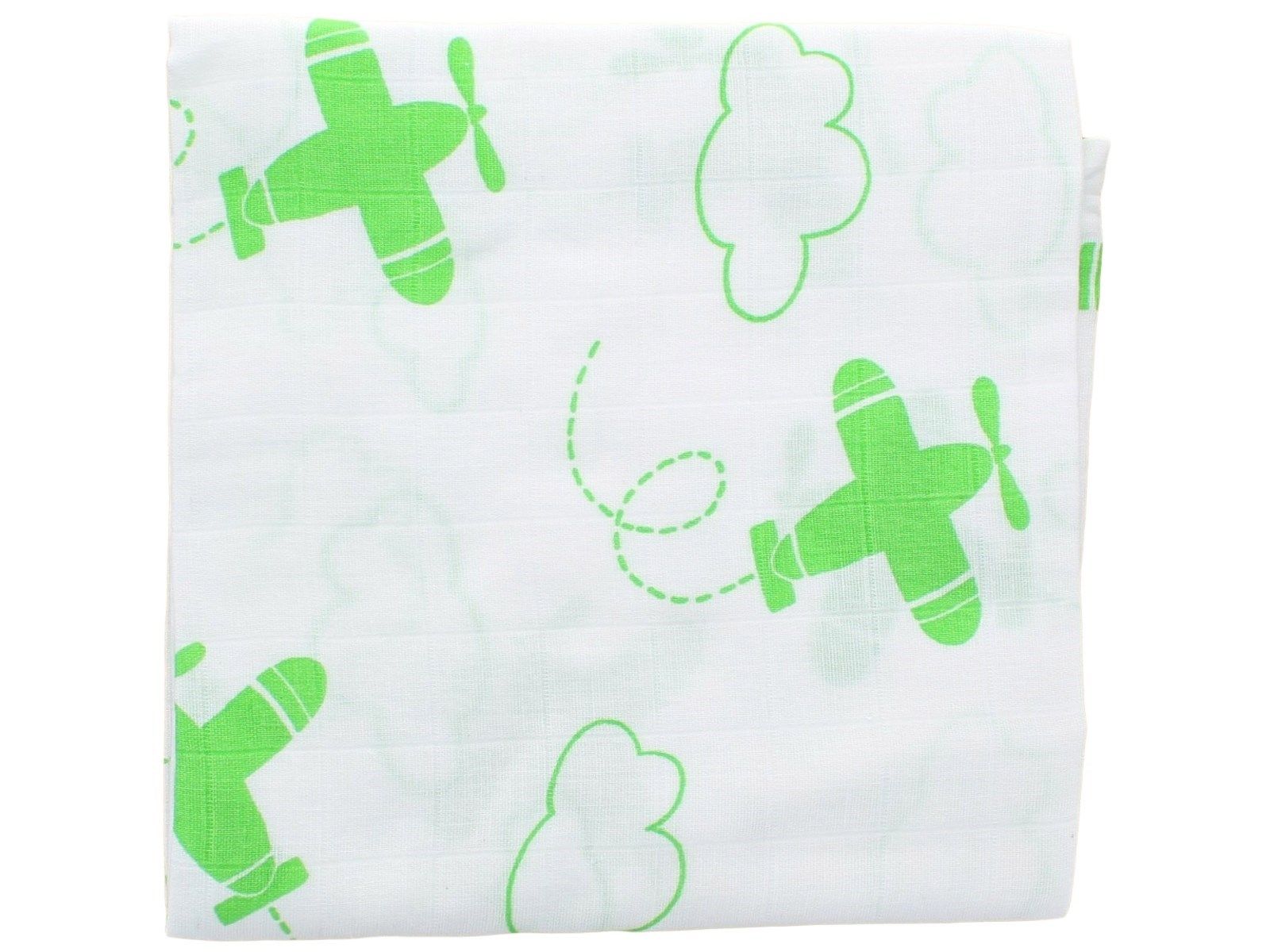 HANS NATUR Khăn xô họa tiết Green 75x75cm